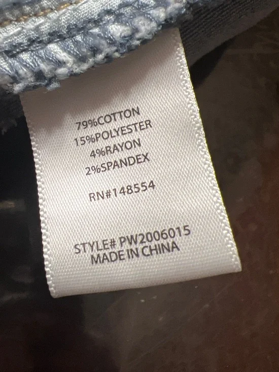 Statement Denim Mini Skirt - Light Wash - Size 5/27 - Picture 2 of 8